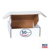 imageBOX USA BMFL18124 18quotL x 12quotW x 4quotH White Pack of 25200ECT32B Corrugated