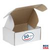 imageBOX USA BMFL18124 18quotL x 12quotW x 4quotH White Pack of 25200ECT32B Corrugated