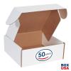 imageBOX USA BMFL18124 18quotL x 12quotW x 4quotH White Pack of 25200ECT32B Corrugated