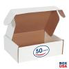 imageBOX USA BMFL18124 18quotL x 12quotW x 4quotH White Pack of 25200ECT32B Corrugated