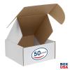 imageBOX USA BMFL18124 18quotL x 12quotW x 4quotH White Pack of 25200ECT32B Corrugated