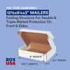 imageBOX USA BMFL18124 18quotL x 12quotW x 4quotH White Pack of 25200ECT32B Corrugated