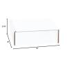 imageBOX USA BMFL18124 18quotL x 12quotW x 4quotH White Pack of 25200ECT32B Corrugated