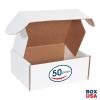 imageBOX USA BMFL18124 18quotL x 12quotW x 4quotH White Pack of 25200ECT32B Corrugated