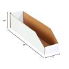 imageBOX USA Cardboard Storage Bins Open Top Bin Box 4quotL x 12quotW x 45quotH 50Pack  Medium for Inventory Organization Parts Garage Warehouse or Home Cubby Oyster White 8x18x10White