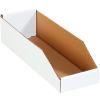 imageBOX USA Cardboard Storage Bins Open Top Bin Box 4quotL x 12quotW x 45quotH 50Pack  Medium for Inventory Organization Parts Garage Warehouse or Home Cubby Oyster White 8x18x10White