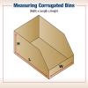 imageBOX USA Cardboard Storage Bins Open Top Bin Box 4quotL x 12quotW x 45quotH 50Pack  Medium for Inventory Organization Parts Garage Warehouse or Home Cubby Oyster White 8x18x10Kraft