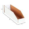 imageBOX USA Cardboard Storage Bins Open Top Bin Box 4quotL x 12quotW x 45quotH 50Pack  Medium for Inventory Organization Parts Garage Warehouse or Home Cubby Oyster White 8x18x10White