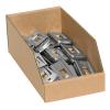 imageBOX USA Cardboard Storage Bins Open Top Bin Box 4quotL x 12quotW x 45quotH 50Pack  Medium for Inventory Organization Parts Garage Warehouse or Home Cubby Oyster White 8x18x10Kraft