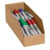 imageBOX USA Cardboard Storage Bins Open Top Bin Box 4quotL x 12quotW x 45quotH 50Pack  Medium for Inventory Organization Parts Garage Warehouse or Home Cubby Oyster White 8x18x10Kraft