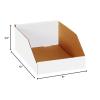 imageBOX USA Cardboard Storage Bins Open Top Bin Box 4quotL x 12quotW x 45quotH 50Pack  Medium for Inventory Organization Parts Garage Warehouse or Home Cubby Oyster White 8x18x10White