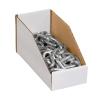 imageBOX USA Cardboard Storage Bins Open Top Bin Box 4quotL x 12quotW x 45quotH 50Pack  Medium for Inventory Organization Parts Garage Warehouse or Home Cubby Oyster White 8x18x10White
