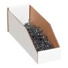 imageBOX USA Cardboard Storage Bins Open Top Bin Box 4quotL x 12quotW x 45quotH 50Pack  Medium for Inventory Organization Parts Garage Warehouse or Home Cubby Oyster White 8x18x10White