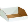 imageBOX USA Cardboard Storage Bins Open Top Bin Box 4quotL x 12quotW x 45quotH 50Pack  Medium for Inventory Organization Parts Garage Warehouse or Home Cubby Oyster White 8x18x10White
