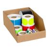 imageBOX USA Cardboard Storage Bins Open Top Bin Box 4quotL x 12quotW x 45quotH 50Pack  Medium for Inventory Organization Parts Garage Warehouse or Home Cubby Oyster White 8x18x10Kraft