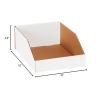 imageBOX USA Cardboard Storage Bins Open Top Bin Box 4quotL x 12quotW x 45quotH 50Pack  Medium for Inventory Organization Parts Garage Warehouse or Home Cubby Oyster White 8x18x10White