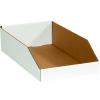 imageBOX USA Cardboard Storage Bins Open Top Bin Box 4quotL x 12quotW x 45quotH 50Pack  Medium for Inventory Organization Parts Garage Warehouse or Home Cubby Oyster White 8x18x10White