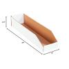 imageBOX USA Cardboard Storage Bins Open Top Bin Box 4quotL x 12quotW x 45quotH 50Pack  Medium for Inventory Organization Parts Garage Warehouse or Home Cubby Oyster White 8x18x10White