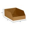 imageBOX USA Cardboard Storage Bins Open Top Bin Box 4quotL x 12quotW x 45quotH 50Pack  Medium for Inventory Organization Parts Garage Warehouse or Home Cubby Oyster White 8x18x10Kraft