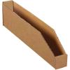 imageBOX USA Cardboard Storage Bins Open Top Bin Box 4quotL x 12quotW x 45quotH 50Pack  Medium for Inventory Organization Parts Garage Warehouse or Home Cubby Oyster White 8x18x10Kraft