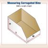 imageBOX USA Cardboard Storage Bins Open Top Bin Box 4quotL x 12quotW x 45quotH 50Pack  Medium for Inventory Organization Parts Garage Warehouse or Home Cubby Oyster White 8x18x10White
