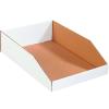 imageBOX USA Cardboard Storage Bins Open Top Bin Box 4quotL x 12quotW x 45quotH 50Pack  Medium for Inventory Organization Parts Garage Warehouse or Home Cubby Oyster White 8x18x10White