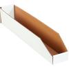imageBOX USA Cardboard Storage Bins Open Top Bin Box 4quotL x 12quotW x 45quotH 50Pack  Medium for Inventory Organization Parts Garage Warehouse or Home Cubby Oyster White 8x18x10White