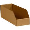 imageBOX USA Cardboard Storage Bins Open Top Bin Box 4quotL x 12quotW x 45quotH 50Pack  Medium for Inventory Organization Parts Garage Warehouse or Home Cubby Oyster White 8x18x10Kraft
