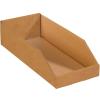 imageBOX USA Cardboard Storage Bins Open Top Bin Box 4quotL x 12quotW x 45quotH 50Pack  Medium for Inventory Organization Parts Garage Warehouse or Home Cubby Oyster White 8x18x10Kraft