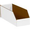 imageBOX USA Cardboard Storage Bins Open Top Bin Box 4quotL x 12quotW x 45quotH 50Pack  Medium for Inventory Organization Parts Garage Warehouse or Home Cubby Oyster White 8x18x10White