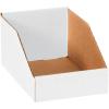 imageBOX USA Cardboard Storage Bins Open Top Bin Box 4quotL x 12quotW x 45quotH 50Pack  Medium for Inventory Organization Parts Garage Warehouse or Home Cubby Oyster White 8x18x10White