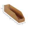 imageBOX USA Cardboard Storage Bins Open Top Bin Box 4quotL x 12quotW x 45quotH 50Pack  Medium for Inventory Organization Parts Garage Warehouse or Home Cubby Oyster White 8x18x10Kraft