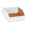 imageBOX USA Cardboard Storage Bins Open Top Bin Box 4quotL x 12quotW x 45quotH 50Pack  Medium for Inventory Organization Parts Garage Warehouse or Home Cubby Oyster White 8x18x10White