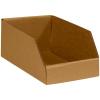 imageBOX USA Cardboard Storage Bins Open Top Bin Box 4quotL x 12quotW x 45quotH 50Pack  Medium for Inventory Organization Parts Garage Warehouse or Home Cubby Oyster White 8x18x10Kraft