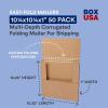 imageBOX USA Flat Mailer Shipping Boxes 18quotL x 12quotW x 2quotH Large 50Pack  Corrugated Cardboard Box for Small or Large Business Packaging Mailing and Storage10x10x1 Boxes