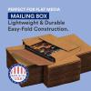 imageBOX USA Flat Mailer Shipping Boxes 18quotL x 12quotW x 2quotH Large 50Pack  Corrugated Cardboard Box for Small or Large Business Packaging Mailing and Storage10x10x1 Boxes