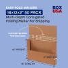 imageBOX USA Flat Mailer Shipping Boxes 18quotL x 12quotW x 2quotH Large 50Pack  Corrugated Cardboard Box for Small or Large Business Packaging Mailing and Storage18x12x2 Boxes