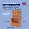 imageBOX USA Flat Mailer Shipping Boxes 18quotL x 12quotW x 2quotH Large 50Pack  Corrugated Cardboard Box for Small or Large Business Packaging Mailing and Storage11x85x4 Boxes