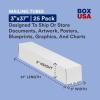 imageBOX USA Long Cardboard Boxes 37quotL x 3quotW x 3quotH Pack of 25  Poster Tube for Mailing and Storage of Blueprints Artwork Crafts Long Art Holder 37 inches3 x 3 x 37