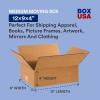 imageBOX USA Shipping Boxes Flat 12quotL x 12quotW x 6quotH 25Pack  Corrugated Cardboard Box for Packing Moving and Storage12x9x4