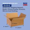 imageBOX USA Shipping Boxes Flat 12quotL x 12quotW x 6quotH 25Pack  Corrugated Cardboard Box for Packing Moving and Storage13x10x5