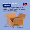 imageBOX USA Shipping Boxes Flat 12quotL x 12quotW x 6quotH 25Pack  Corrugated Cardboard Box for Packing Moving and Storage13x13x5