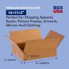 imageBOX USA Shipping Boxes Flat 12quotL x 12quotW x 6quotH 25Pack  Corrugated Cardboard Box for Packing Moving and Storage14x11x3