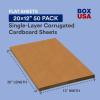 imageBOX USA Shipping Cardboard Sheets 20quotL x 12quotW 50Pack  Corrugated Sheets for Packing Moving and Storage Supplies20x12