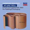 imageBOX USA Shipping Corrugated Roll 24quotL x 250quotW 1Pack  Singleface Corrugated Cardboard Roll for Packing Moving and Storage24 x 250