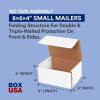 imageBOX USA Small Shipping Boxes 175quotL x 35quotW x 35quotH 50Pack  Foldable Corrugated Cardboard CrushProof Box for Shipping Packing Moving and Storage8 x 6 x 4