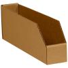 imageBOX USA Cardboard Storage Bins Open Top Bin Box 4quotL x 12quotW x 45quotH 50Pack  Medium for Inventory Organization Parts Garage Warehouse or Home Cubby Oyster White 8x18x10Kraft