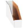 imageBOX USA Cardboard Storage Bins Open Top Bin Box 4quotL x 12quotW x 45quotH 50Pack  Medium for Inventory Organization Parts Garage Warehouse or Home Cubby Oyster White 8x18x10White