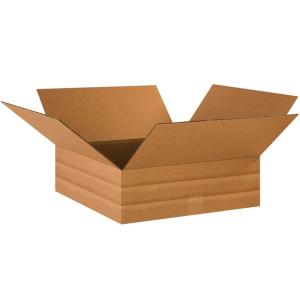 imageBOX USA 18 x 18 x 6 Corrugated Cardboard Boxes Flat 18quotL x 18quotW x 6quotH Pack of 20  Shipping Packaging Moving Storage Box for Home or Business Strong Wholesale Bulk BoxesMultiDepth