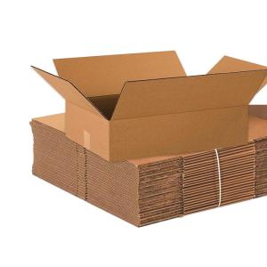 imageBOX USA 20 x 14 x 4 Corrugated Cardboard Boxes Flat 20quotL x 14quotW x 4quotH Pack of 25  Shipping Packaging Moving Storage Box for Home or Business Strong Wholesale Bulk Boxes